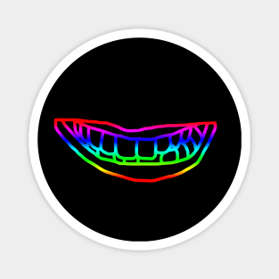 Rainbow Minimal Lips Line Magnet